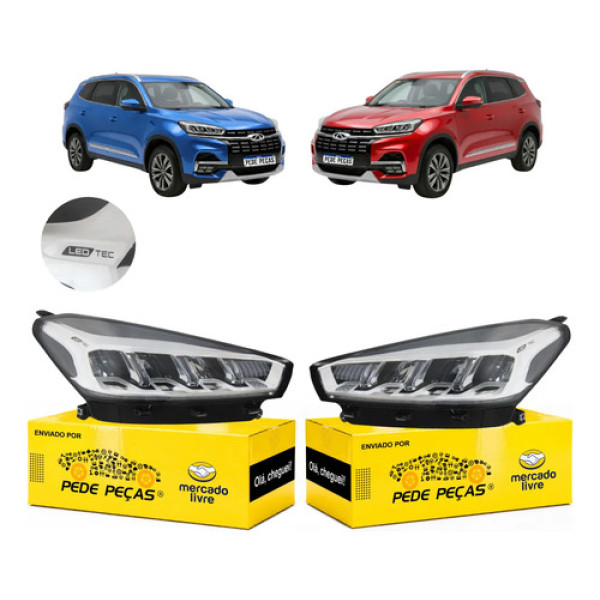Par Farol Sinaleira Chery Tiggo 8 2020 A 2025 Txs Max Ambos Lados