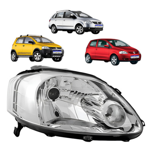 Farol Fox Spacefox Crossfox 2003 2004 A 2010 Foco Simples Ld Direito/passageiro