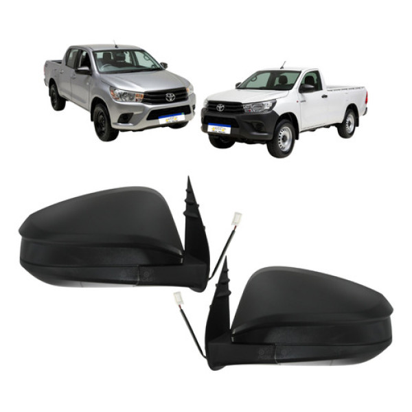 Retrovisor Elétrico Hilux 2016 A 2025 Preto Texturizado 