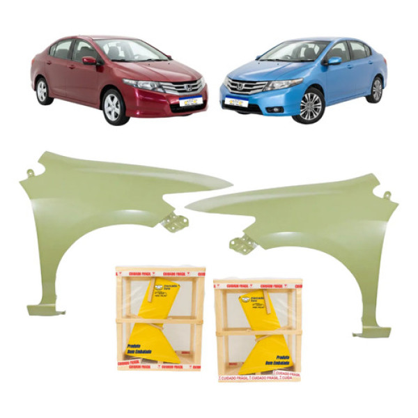 Par Paralama Honda City 2008 2011 A 2014 S/furo