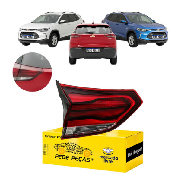 Lanterna Traseira Tampa Gm Tracker 2020 21 A 2025 S/led Le Esquerdo/motorista Vermelho Cristal