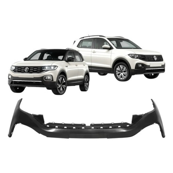Parachoque T-cross 2019 2020 2021 2022 23 24 Sem Furo Sensor Preto