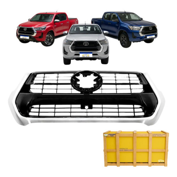 Grade Toyota Hilux 2022 2023 2024 2025 2026 Nova Cromada Preto Brilhante