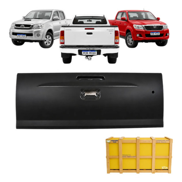 Tampa Traseira Toyota Hilux 2009 A 2015 C/furo De Chave Preto