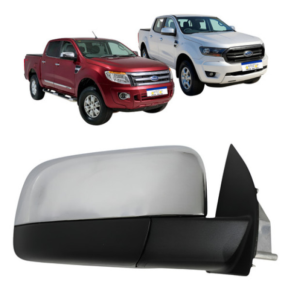 Retrovisor Elétrico Ld Ranger 2013 A 2022 Cromado S/pisca Direito
