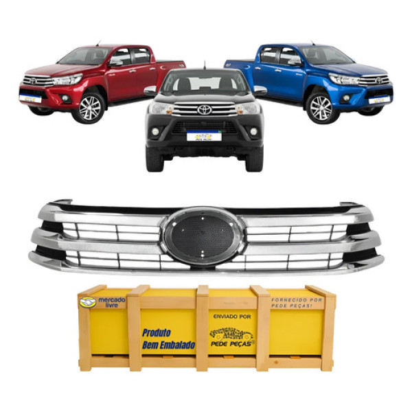 Grade Central Toyota Hilux 2016 17 2018 Sr Srv Srx Cromada Cromado