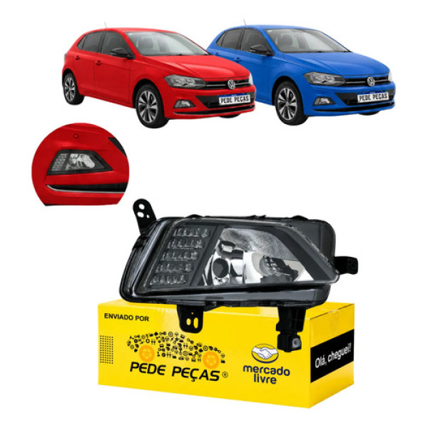 Farol Milha Auxiliar Cibie Vw Polo 2018 19 A 2022 C/led Ld Cristal