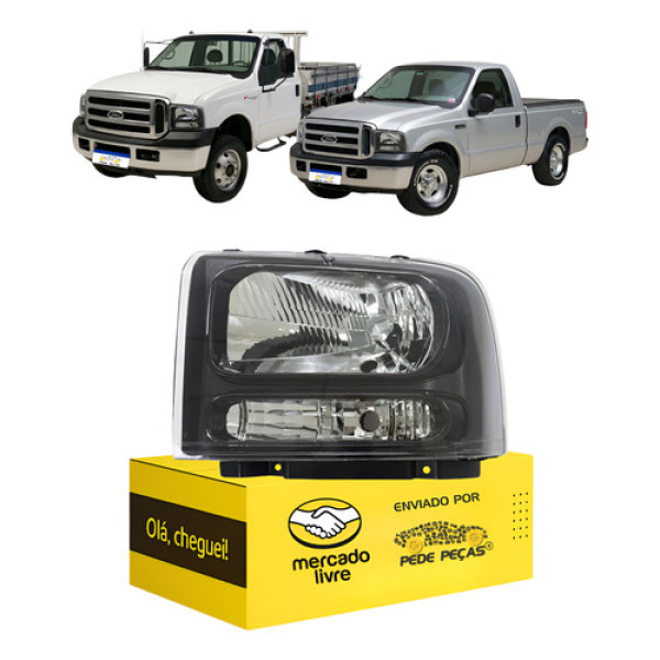 Farol F350 1999 2000 2001 2002 2003 2004 2005 06 A 2011 L.e Esquerdo/motorista