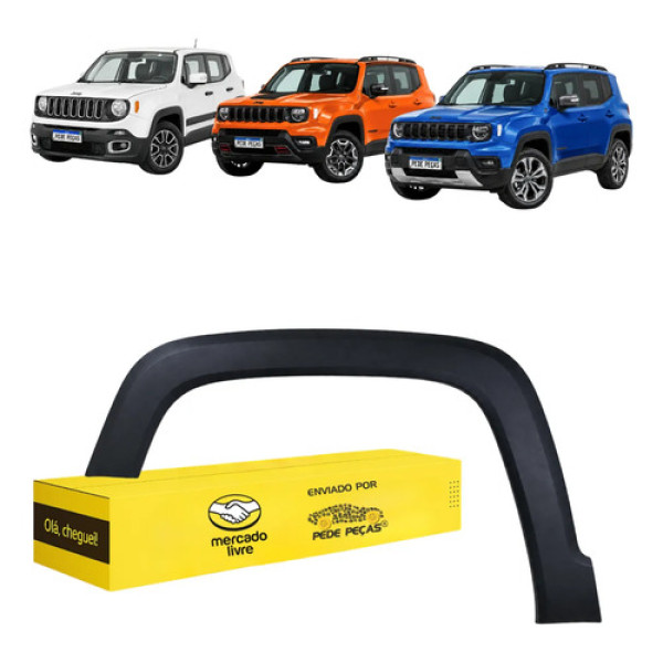 Moldura Paralama Jeep Renegade 2015 A 2027 Le Preto
