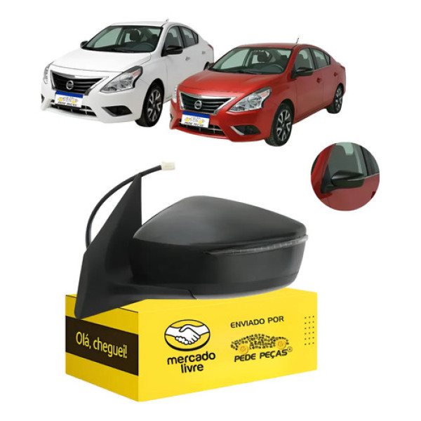 Retrovisor Nissan Versa Unique 2015 2016 C/pisca Le