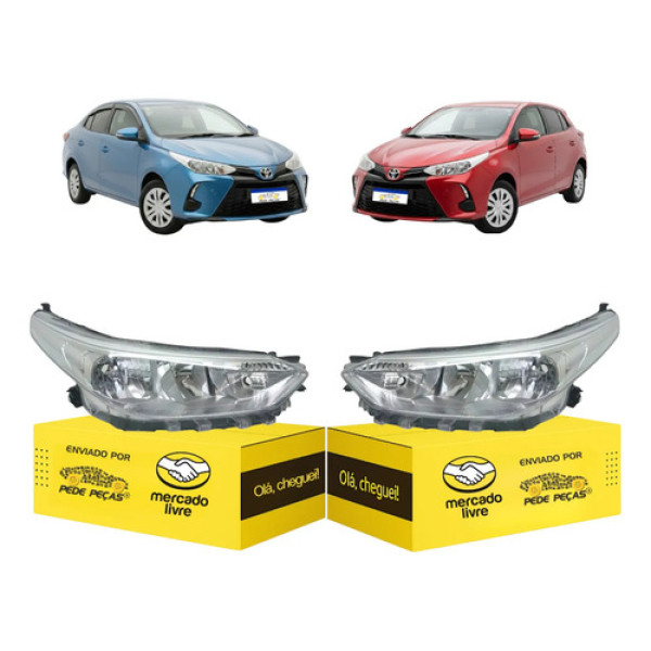 Par Sinaleira Farol Yaris 2018 19 20 21 22 23 24 2025 S/led Ambos Lados