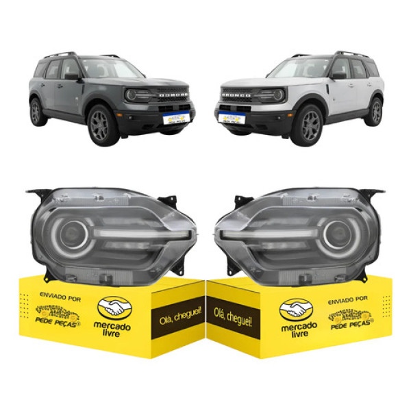 Par Farol Ford Bronco Sport 2021 2022 2023 2024 2025 Novo Ambos Lados