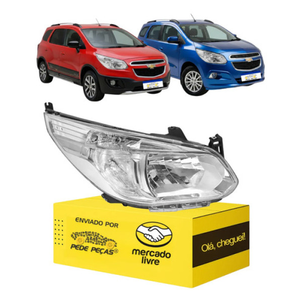 Farol Chevrolet Spin 2012 2014 A 2015 2016 2017 2018 Novo Ld Direito/passageiro