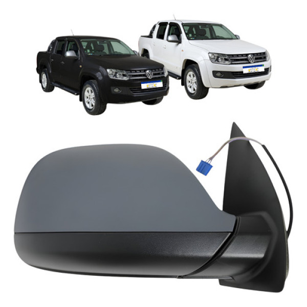 Retrovisor Amarok 2010 A 2025 Elétrico Capa Cinza/inf Preto