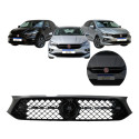 Grade Dianteira Superior Central Fiat Cronos 2017 A 2020  Preto