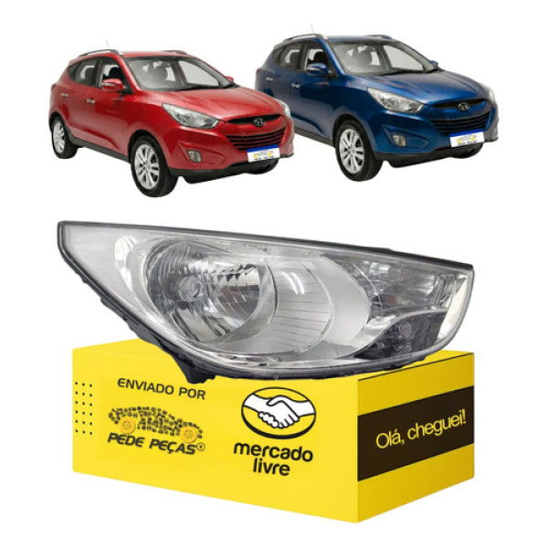 Farol Ix35 2010 2011 2012 2013 2014 2015 Foco Simples Ld Direito/passageiro