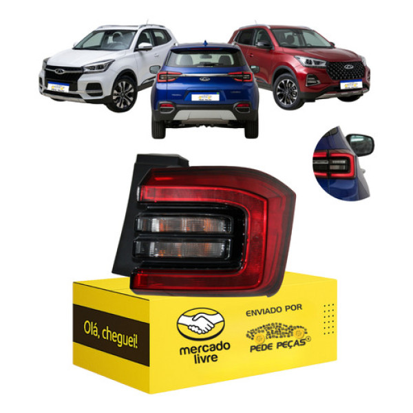 Lanterna Chery Tiggo 5x 2019 20 21 22 23 2024 2025 2026 L.d Direito/passageiro Vermelho