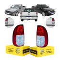 Par Lanterna Vw Saveiro G2 G3 1998 99 2000 01 02 03 04 2005 Ambos Lados Vermelho/bicolor
