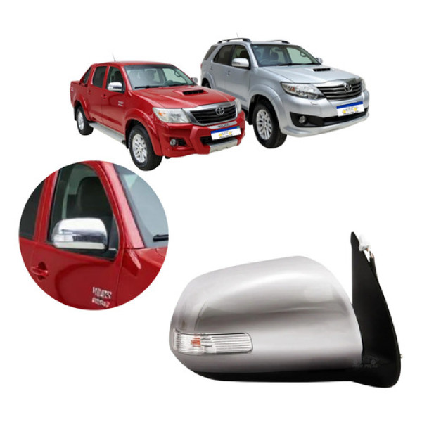 Retrovisor Hilux Sw4 2012 2013 2014 2015 Cromado Elétrico