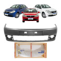 Parachoque Renault Symbol 2010 2011 2012 2013 Sem Grade Preto Liso Para Pintura