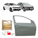 Porta Dianteira Direita Volkswagen Virtus 2017 18 19 A 2026 Dianteira Direito Cinza Para Pintura