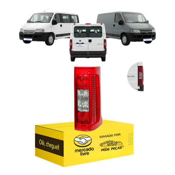 Lanterna Citroen Jumper Boxer Ducato 08 09 10 A 2017 Fume Ld Direito/passageiro Vermelho