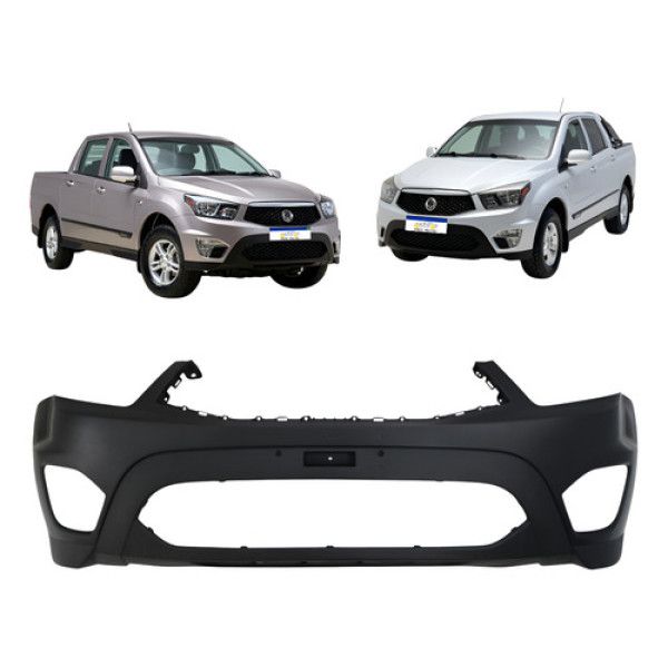 Parachoque Dianteiro Actyon Dlx 2013 2014 2015 A 2018 Novo Preto