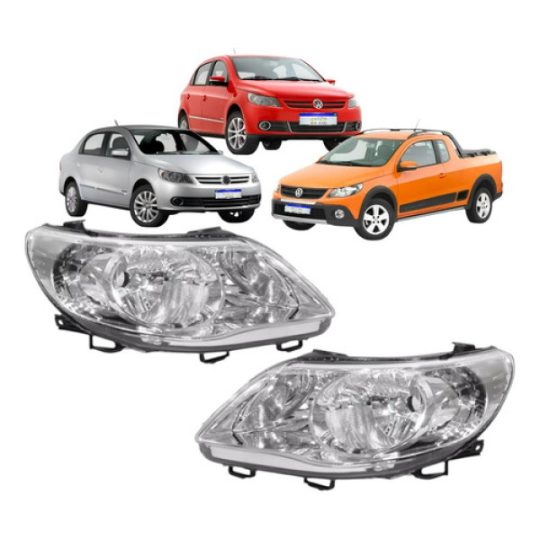 Par Farol Vw Gol Voyage Saveiro G5 2009 2010 2011 2012 2013 Ambos Lados