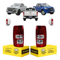 Par Lanterna Traseira Chevrolet S10 2012 13 14 15 16 A 2024 Ambos Lados Vermelho Cristal