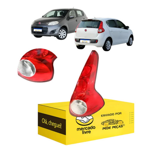 Sinaleira Direita Traseira Palio 2013 2014 2015 2016 2017 Direito/passageiro Vermelho Cristal