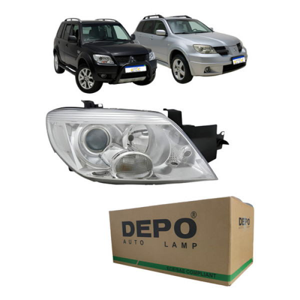Farol Direito Pajero Tr4 2010 A 2015 Airtrek 2004 A 2008  Direito/passageiro Escolha De Lado