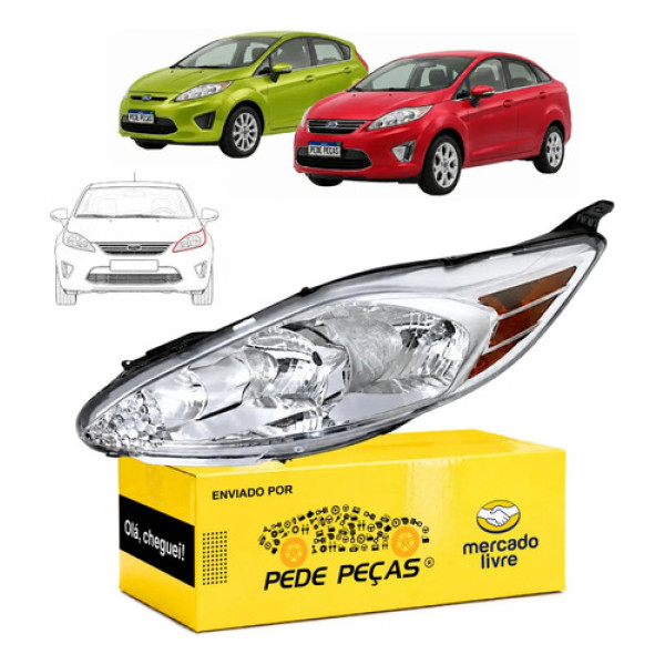 Sinaleira Farol Ford Fiesta 2011 2012 2013 Se Novo Le Esquerdo/motorista