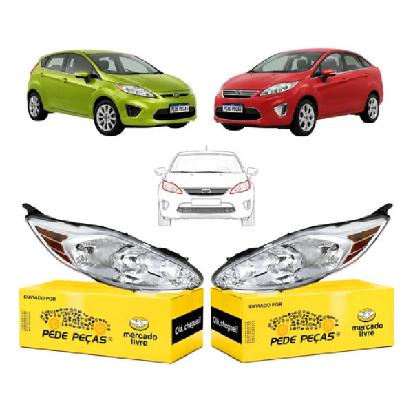 Par Sinaleira Farol Ford Fiesta 2011 2012 A 2013 Mexicano Se Ambos Lados