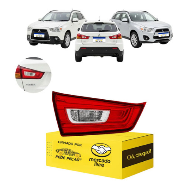 Lanterna Tampa Mitsubishi Asx 2010 2011 12 13 14 A 2022 Le Esquerdo/motorista Cristal