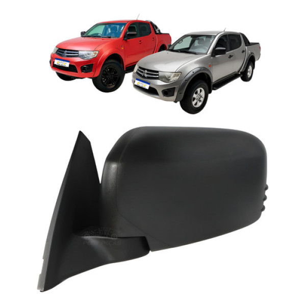 Retrovisor Le Manual Mitsubishi Triton 2009 A 2017 S/ Pisca Esquerdo