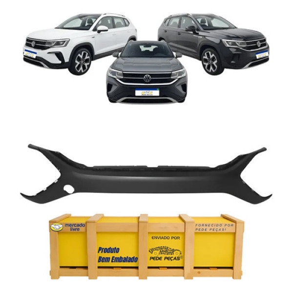 Aplique Parachoque Vw Taos 2021 2022 2023 24 2025 Central Preto