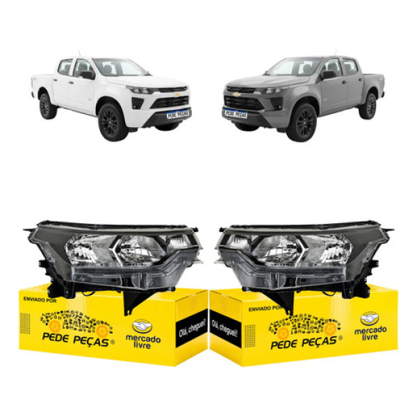 Par Farol Sinaleira Chevrolet S10 Wt 2025 2026 S/led Novos Ambos Lados