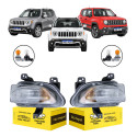 Par Pisca Drl Parachoque Jeep Renegade 2015 16 17 18 A 2020 Preto