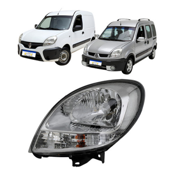 Farol Dianteiro Esquerdo Renault Kangoo 2009 A 2018 Novo Esquerdo/motorista
