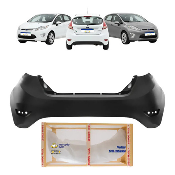 Parachoque Ford New Fiesta Mexicano 2011 2012 2013 Traseiro
