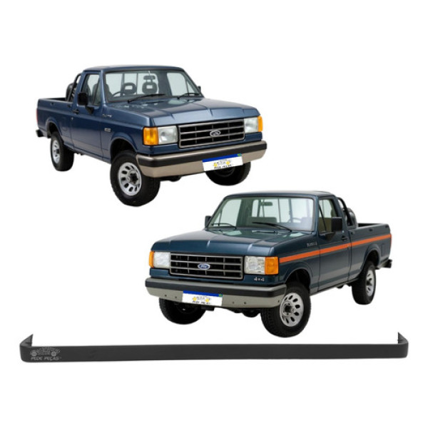Spoiler Dianteiro Ford F1000 1993 A 1995 C/ Kit Fixação Preto