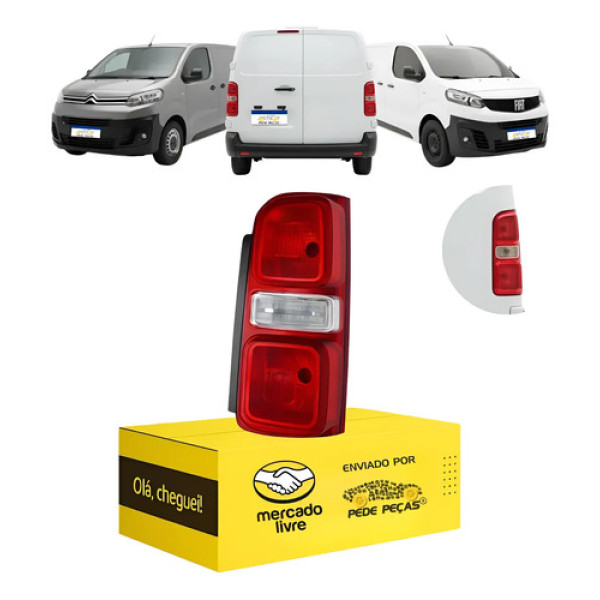 Lanterna Expert Jumpy Scudo 2017 2018 2019 2020 A 2025 Ld Direito/passageiro Vermelho