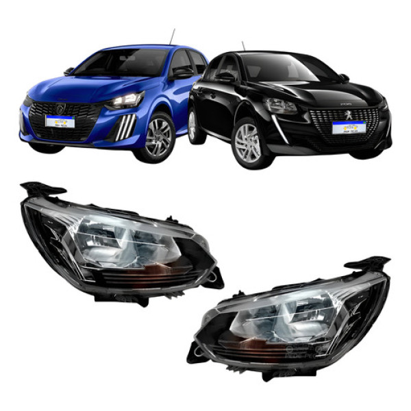 Farol Peugeot 208 2020 2021 2022 2023 2024 2025 Sem Led