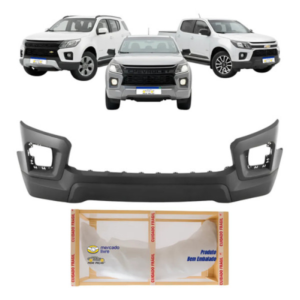 Parachoque Dianteiro S10 Trailblazer 2021 A 24 S/furo Sensor Preto