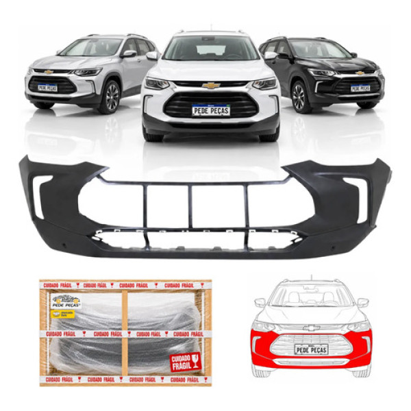 Parachoque Dianteiro Chevrolet Tracker 2020 21 22 23 24 2025 Preto Liso/texturizado