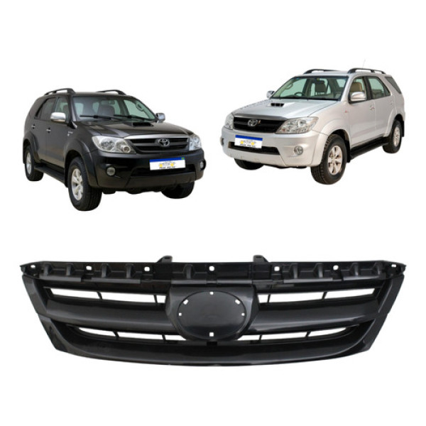 Grade Hilux Sw4 2005 2006 2007 2008 Radiador Sem Friso Preto Sem Friso