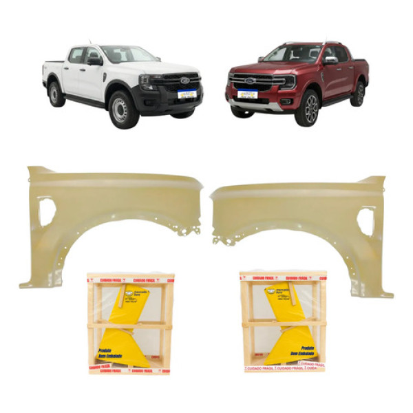 Par Paralama Ford Ranger 2024 2025 A 2026 Xlt Black
