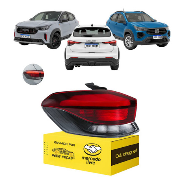 Lanterna Fiat Pulse Abarth Impetus Audace 2022 A 2027 Led Le Esquerdo/motorista Vermelho