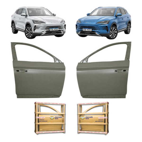 Par Porta Dianteira Byd Song Plus Premium 2025 2026 2027 Dianteira Ambos Lados Cinza Para Pintura
