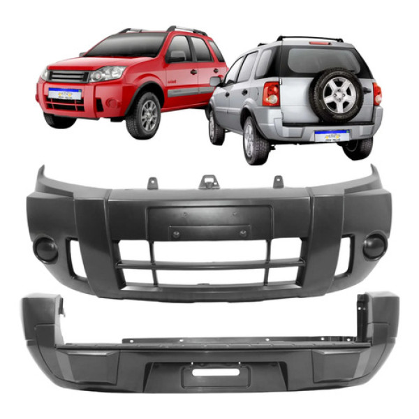 Kit Parachoque Ford Ecosport 2008 2009 2010 2011 2012 Novo Preto